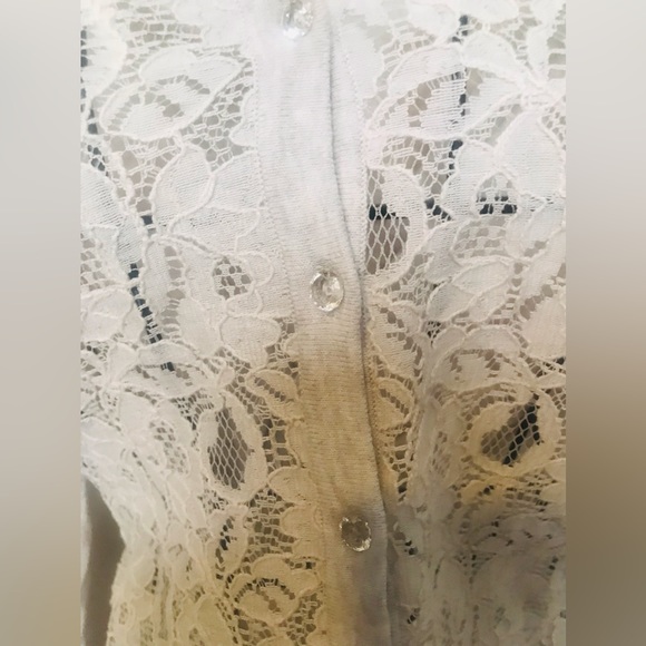 EUC Ann Taylor Loft Lace Cardigan. Small. - Picture 9 of 11